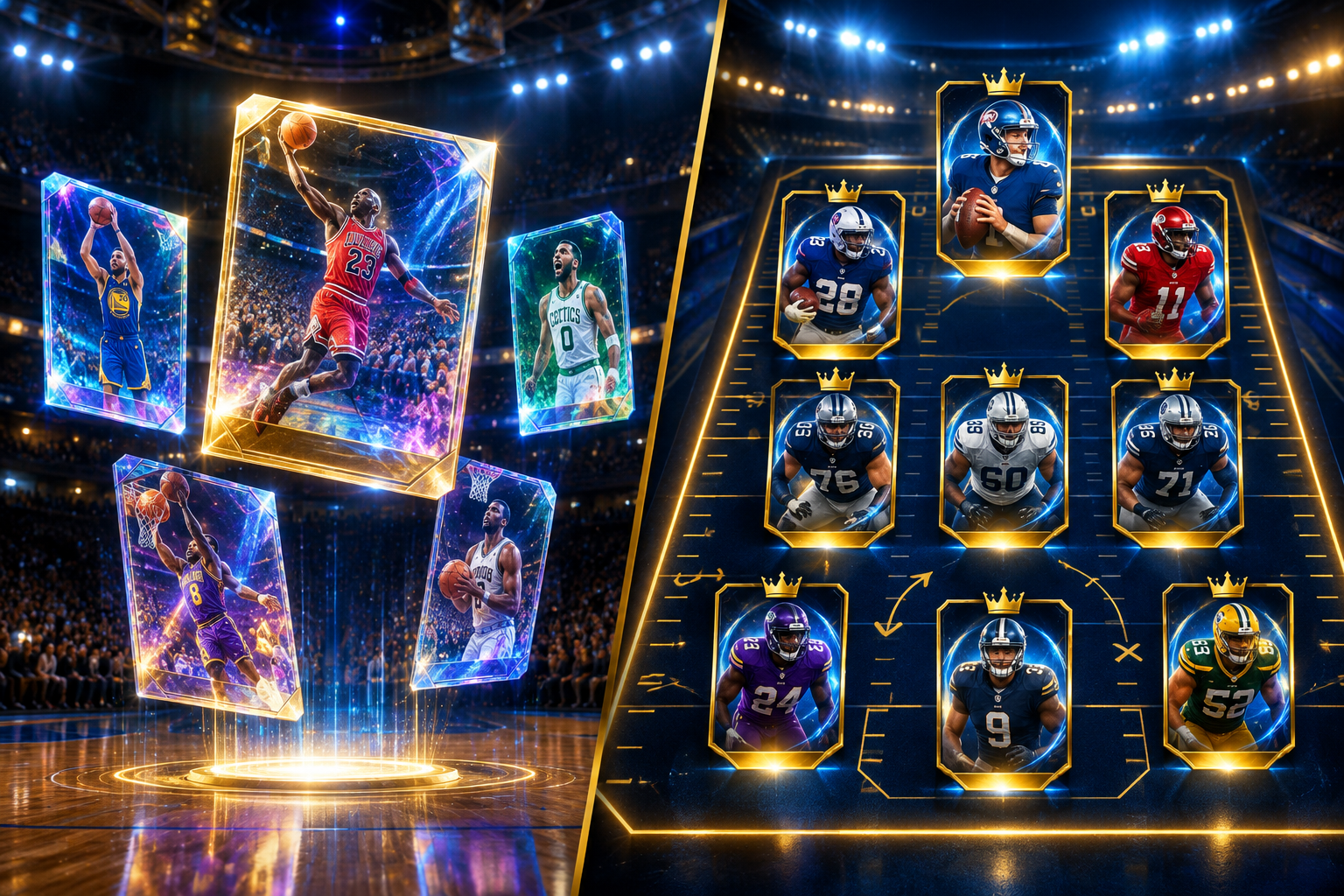 Sorare vs NBA Top Shot cards